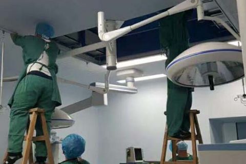 手術室層流送風天花初效、中效、高效過濾器空氣凈化流程